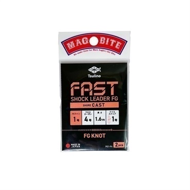 FASTショックリーダーFG　[SHORE CAST](PE1号－フロロ4号　スナップ付)